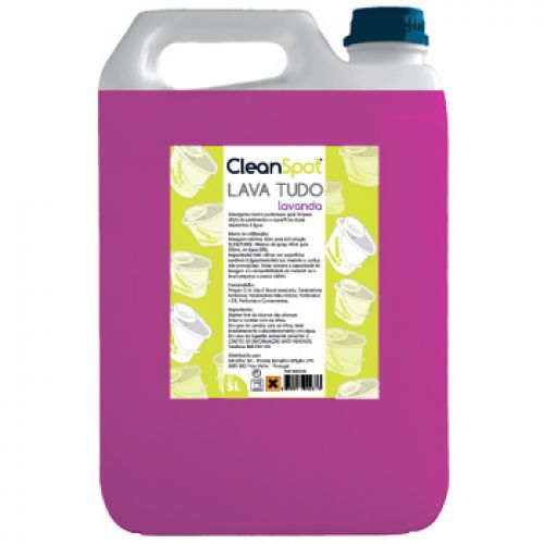 Detergente Cleanspot Lava Tudo Lavanda 5L , CLEANSPOT , 6831161 , 5608011042313